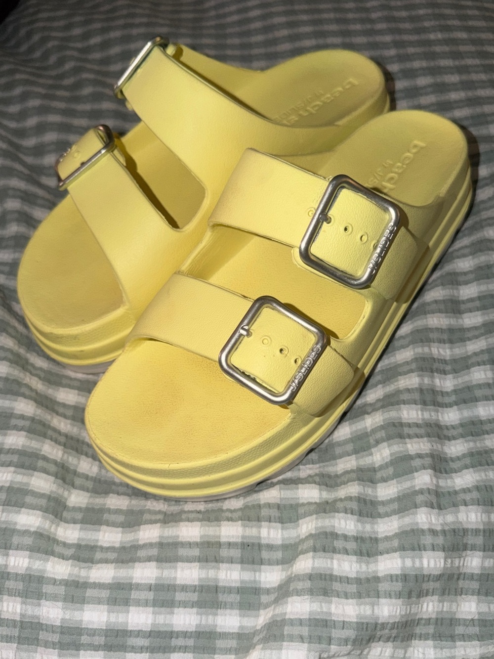 Yellow Platform Beach Slides by J/SLIDES